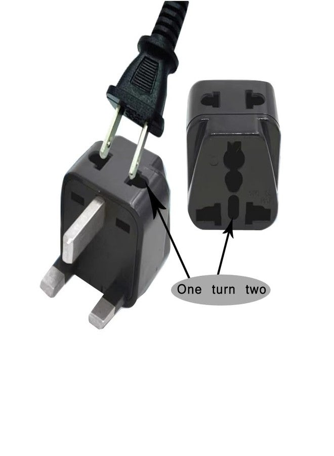 Wowsome UK Adapter - India to UK Plug Converter - Adapter Plug for UK, UAE, Hong-Kong, Singapore, Ireland etc. - 2 in 1 Type G Flat Pin Multi-Plug - 13A Universal Travel Adaptor - Pack of 1 - Black - Image 3
